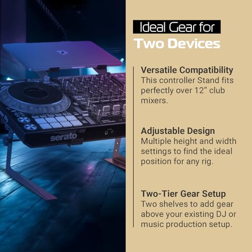 Headliner Covina DJ Controller Stand (HL20003), Rubber