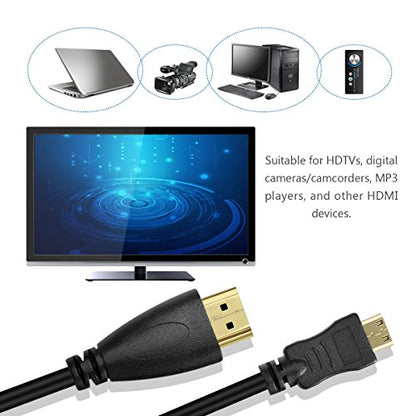 UCEC Mini HDMI to HDMI Coiled, 1ft-1.47ft Small HDMI Cable Support 4K Ultra HD 1080p 3D Compatible with Atomos Ninja V V5, Monitors, Cameras, Projector, A to C - color: A to C