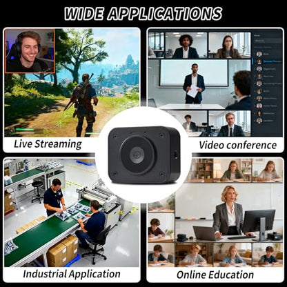 MOKOSE 4K Webcam for PC, Computer Camera with Microphone & Detachable Stand, 1/2.3" Sensor, Autofocus, Plug&Play, USB Streaming Camera for Gaming, Video Calling