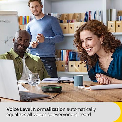 Jabra Speak2 75 (2025 Edition) Wireless Bluetooth Speakerphone - 4 Noise-Cancelling Mics, 65mm Speakers - New Linking Feature - USB-A Dongle - Certified for Microsoft Teams - Dark Grey - size: Bluetooth & USB-A Adapter, style: Teams Certified