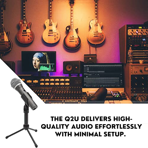 SAMSON Q2U USB/XLR Dynamic Microphone Recording and Podcasting Pack (Black)