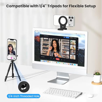 Itramax Continuity Camera Mount for iMac&Desktop Monitor,Magnetic Phone Webcam Stand,Foldable Phone Webcam Holder for MagSafe iPhone 17 Air Pro Max/17e/16/15/14/13/12/11/XR/XS,Mac,MacBook,Apple TV 4K - color: Standard-Black