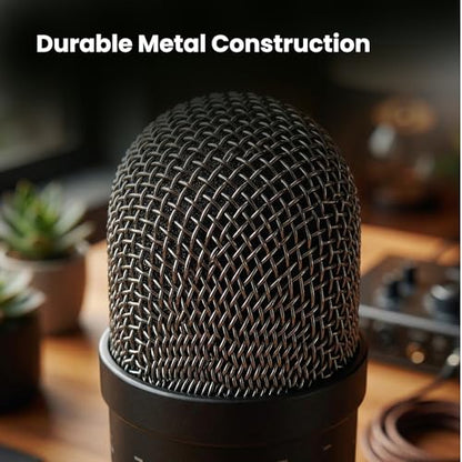 Gearlux USB Condenser Microphone | Cardioid Streaming & Podcast Mic | Plug-and-Play | One-Tap Mute with Stand