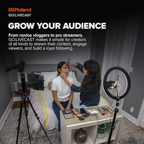 Roland GO:LIVECAST | Livestreaming Studio for Smartphones | Companion App | Intuitive, Hands-On Controls | Easy-To-Use Media Tools | Ideal for Content Creators | Stream via YouTube, Twitch & More