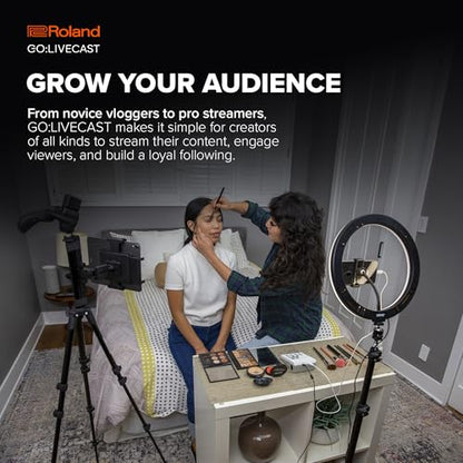 Roland GO:LIVECAST | Livestreaming Studio for Smartphones | Companion App | Intuitive, Hands-On Controls | Easy-To-Use Media Tools | Ideal for Content Creators | Stream via YouTube, Twitch & More