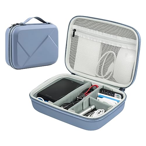 EVA Electronic Accessories Storage Case Large Shockproof Waterproof Storage Bag for Electronics Organizer Portable Cable Storage Bag for Travel or Work(Blue, Single Layer) - color: Blue, size: Single Layer