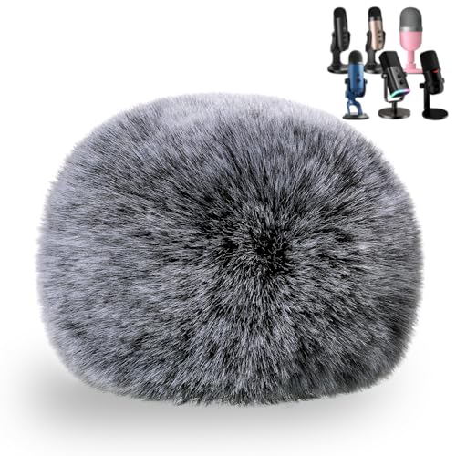 ZealSound Blue Yeti Pop Filter, Furry Microphone Windscreen Foam Cover for Yeti, Yeti X, Yeti Nano, Yeti Pro, ZealSound K66, AM8, SoloCast, Razer Seiren Mini & More USB Mics for Podcasting, Black - color: Black