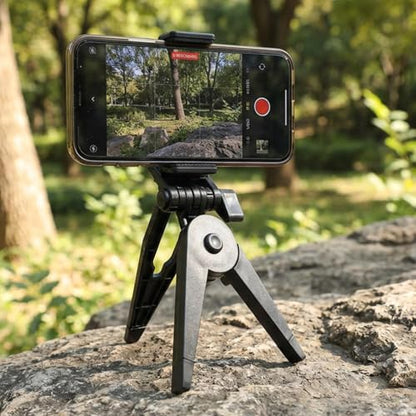 1pcs Portable Foldable Tripod Bracket Mobile Phone Holder Universal Desktop Cellphones Stand Anti Slip Desk,15.5 * 5 * 1.5cm