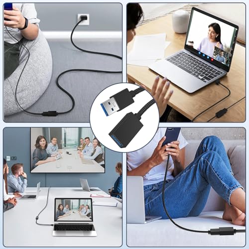 Vanjua USB Extension Cable-3.3FT, USB 3.0 Extension Cable, Male to Female Cord High Data Transfer Compatible with Webcam,USBKeyboard,Flash Drive,Hard Drive,Printer,Camera and More
