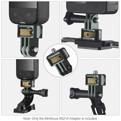 Gopro to 1/4" Adapter, 2Pcs Aluminum Camera Tripod Mount Adapter, 1/4" Screw Head Camera Mount for Gopro Hero 13/12/11/10/9/8, Insta360 X5/X4/X3, DJI Osmo, AKASO and Other Standard 1/4" Accessories