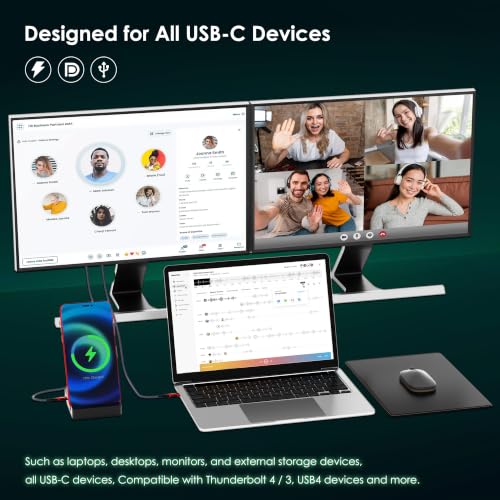 Thunderbolt 5 Cable 1FT Compatible, 80Gbps, 120Gbps Bandwidth, PD 240W, 8K@165Hz, 4K@540Hz, USB4 2.0 USB C Video Display Cable for Thunderbolt 4, iPhone 17, SSD, Mac mini M4 / M4 Pro, MacBook Pro - size: Straight 1FT