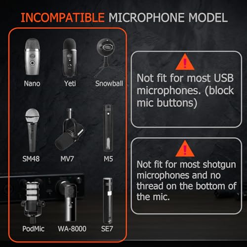 Microphone Shock Mount, Metal Universal Mic Holder Spider Recording Mic Shockmount Stand Compatible with Many Condenser Mics for Almost of Neumann (MX25)