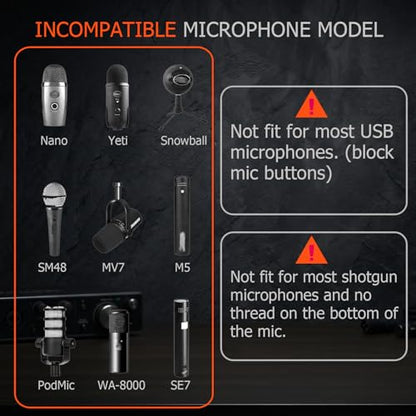 Microphone Shock Mount, Metal Universal Mic Holder Spider Recording Mic Shockmount Stand Compatible with Many Condenser Mics for Almost of Neumann (MX25)