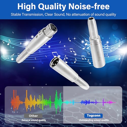 1/4" TRS to XLR Adapter Pack - 2x 1/4" Female to XLR Male/Female Adapters - color: TRS 6.35mm Female to (XLR Male & XLR Female), size: 4 Pack