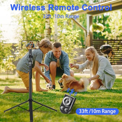 Auto Face Tracking Tripod for iPhone with Light 70.9” Selfie Stick Tripod Stand Follows Your Movement 360°Phone Camera Tripod with Wireless Remote for Content Creator Vlog Live Stream Video Recording - style: B181-Auto Face Tracking Tripod with 2 Ring Lig
