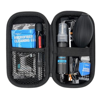 VSGO All-in-One Camera Cleaning Kit for Full Frame Sensor Cameras (24mm) Compatible with Canon, Nikon, Sony, Pentax & DSLR, Includes CMOS Swabs, Lens Pen, Air Blower & More (DKL-20F)