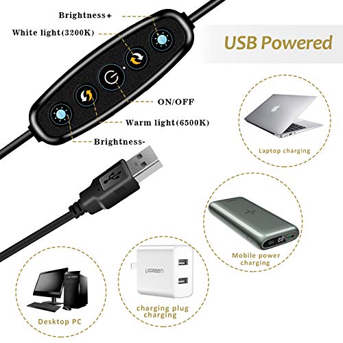 Zoom Lighting for Computer,Ring Light Clip on Laptop Monitor | Webcam Lighting, Zoom Call Lighting, Laptop Light& Distance Learning, Video Calls & Live Streaming