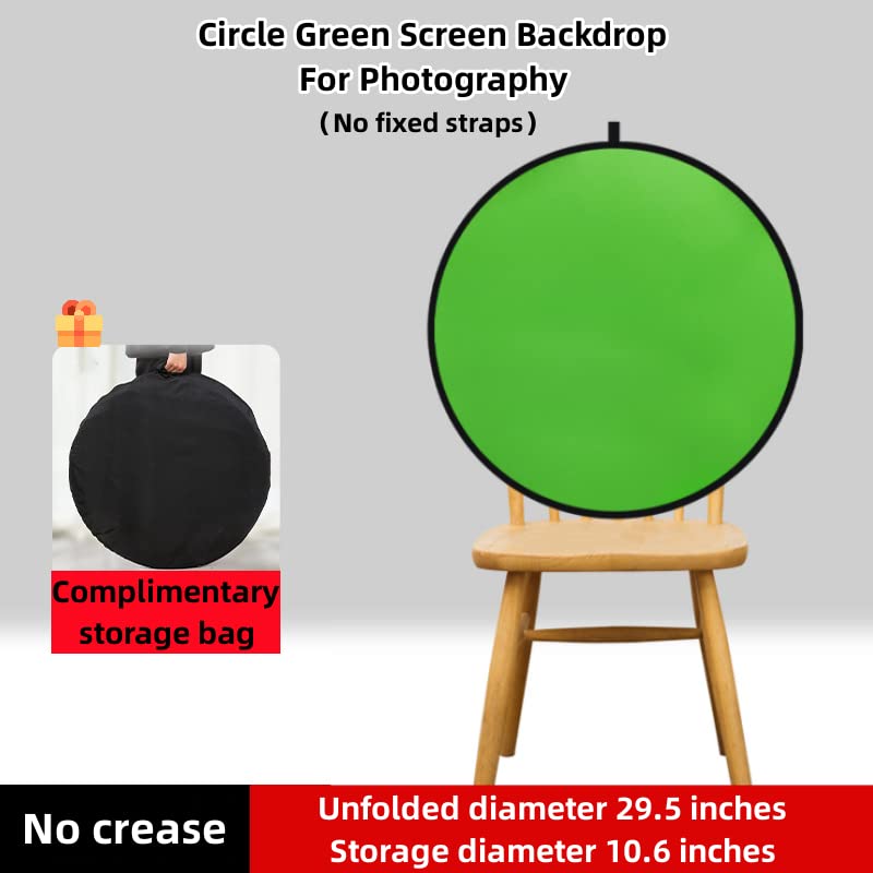 Portable Green Screen Chair 29.5in – Double Sided Foldable Greenscreen Backdrop, Chroma Key for Streaming Games, Zoom Calls & Photography - size: 29.5×29.5 inches