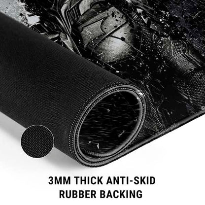 Skinit Extra Large Gaming Mouse Pad - Officially Licensed The Dark Knight Rises Raining Design with Stitched Edges, Waterproof, Non-Slip Rubber Base, Desk Mat for Keyboard & Mouse, 35.75" x 15.4" - color: Black - DRKNTR03, size: 35.75" x 15.4"