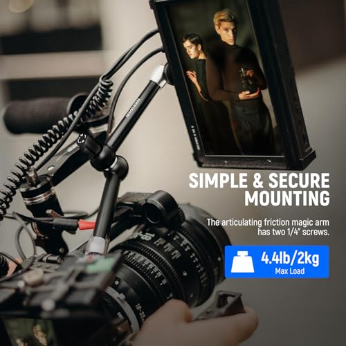 NEEWER 9.8"/25cm Adjustable Friction Magic Arm with 1/4" Screw on Both Ends, Compatible with SmallRig Cage, Flash/LED Light/Microphone/Monitor/SuperClip, Max Load 4.4lb/2kg, ST08 - style: 9.8"/25cm