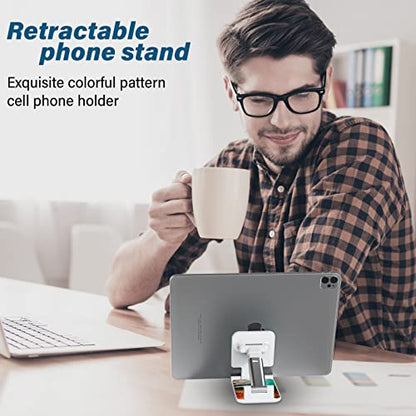 Maple Tree Foldable Phone Stand for Desk, Adjustable Angle View Holder for iPhone, Samsung & Other Smartphones - color: Maple Tree