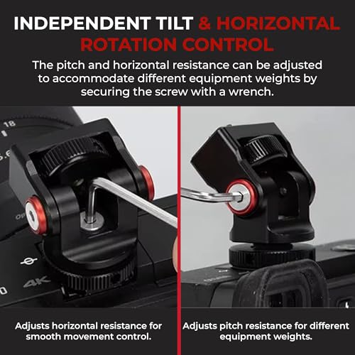 REFLEX CAMERA 360° Rotation Aluminum Mini Ball Head – Durable Aluminum, 1kg Load, Cold Shoe Mount, 1/4” Screw, Compact & Lightweight. Perfect for Cameras, Phones, Monitors, and LED Lights