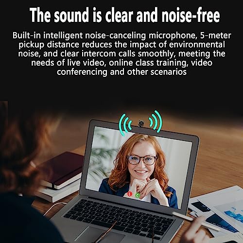 1080P Webcams Eye Contact Computer Camera Center Cam with Microphone 120°Wide-Angle Mini USB Cameras Webcam for Zoom/Skype/Teams, Conferencing/Calling/Gaming Laptop