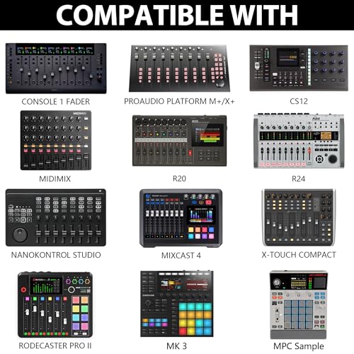Musiin Custom DAW Controller Stand Mixer Holder Compatible with Nektar Panorama CS12,Tascam Mixcast 4,Rode RODECaster Pro II,Zoom R20/R24,Akai MPC Sample Adjustable Drum Controller MIDI Device Holder
