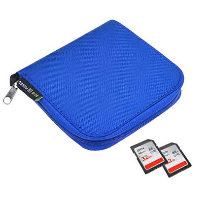 Eco-Fused Memory Card Case - Fits up to 44x SD, SDHC, Micro SD, Mini SD and 4X CF - Holder with 44 Slots (Blue / 44 Slots - 1 Pack) - color: Blue / 44 slots - 1 pack