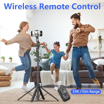 Auto Face Tracking Tripod with Light, 63" Foldable Selfie Stick for iPhone, Phone Tripod Stand with Remote, Phone Holder Tripod for TikTok Content Creator Vlog Video Recording - size: Tracking Tripod with 2 Square Light
