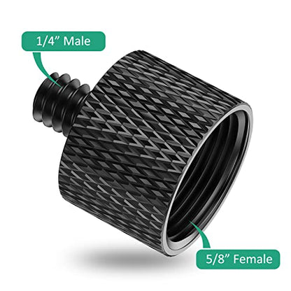 Mic Stand Adapter 5/8 female to 1/4 male Screw Adapter Mic Thread Screw for Microphone Stand Mic Mount 8 Piece by Rigych - color: 5/8 - 1/4
