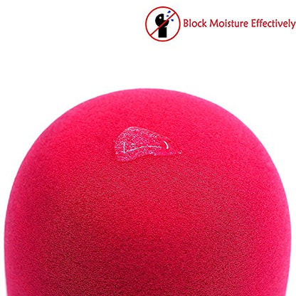 YOUSHARES Foam Microphone Windscreen - Large Size Microphone Cover for Blue Yeti, Yeti Pro, MXL, Audio Technica and Other Large Microphones (Red) - color: Foam Red