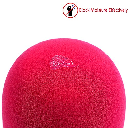 YOUSHARES Foam Microphone Windscreen - Large Size Microphone Cover for Blue Yeti, Yeti Pro, MXL, Audio Technica and Other Large Microphones (Red) - color: Foam Red