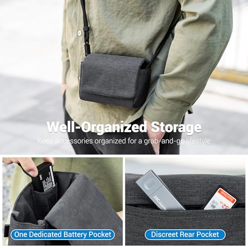 Fuji X100VI Case, Camera Travel Pouch for Fuji X-E5 XE5 X100VI X100V X100F X100S, Protective Carrying Case for Canon PowerShot V1 Compact Camera Battery Accessories Storage Bag with Magnetic Closure