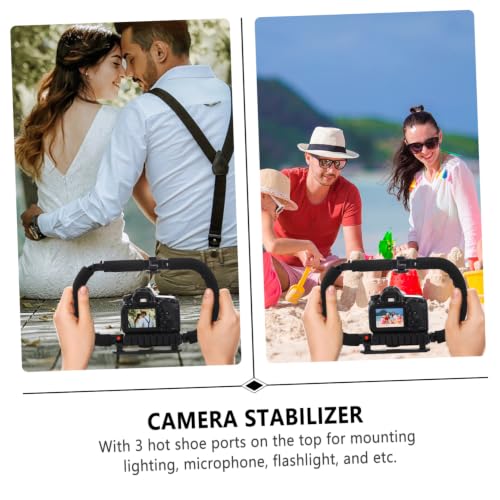 COHEALI Handheld Camera Stabilizer and Phone Video Support Grip for DSLR and Smartphones, Dual-Sided Anti-Shake Bracket for Vlogging and Filmmaking