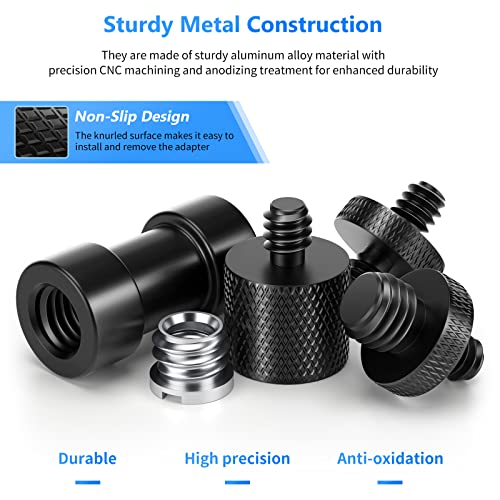 Neewer Camera Screw Adapter, 22 Pieces 1/4” to 1/4” and to 3/8” Tripod Mount Screw Adapter Converter Set for Camera Mount, Monopod, Ball Head, Flash Light Stand, Tripod — ST29 - style: ST29