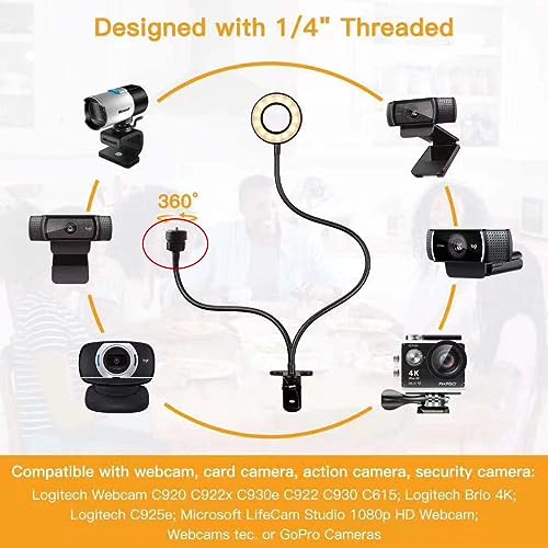 3 Pack 1/4 Screw to 17mm Ball Mount Base Mount Stand Interface Socket Joint for Tripod DV Camera Car Monitor GPS Phone Holder Clip Ring Light Hose Bracket Webcam
