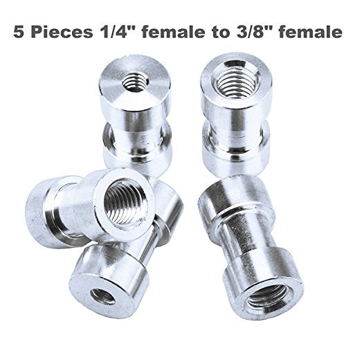 Sunmns 27 Pieces 1/4 Inch and 3/8 Inch Converter Female Male Threaded Screws Adapter Mount Set for Camera/Tripod/Monopod/Ballhead/Light Stand/Shoulder Rig