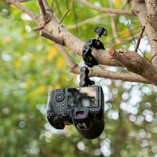 Universal Adjustable Magic Arm with 2 Ballhead & 1/4''-20 Screws for Super C Clamp Action Camera Cage, 360° Rotatable Double Ball Head Adapter for Insta360 X5 X4 Air Osmo Action 6 5 Pro Nano Pocket 4 - size: Magic Arm Only