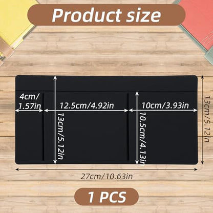 3-Pocket Adhesive Pouch for Laptop Mouse Holder for Laptop Stick on Portable Drive Sleeve Reusable Mouse Headset Storage Bag for SSD HDD USB Drive Cables Computer Accessories