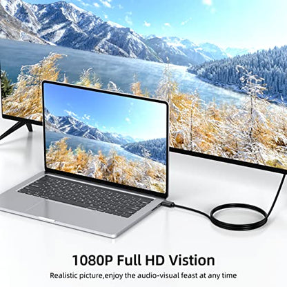 6ft HDMI to VGA Cable 5-Pack, 1080P HD Video, Compatible with Computer, Laptop, Monitor, Projector, HDTV - size: 6 Feet, style: 5Pack