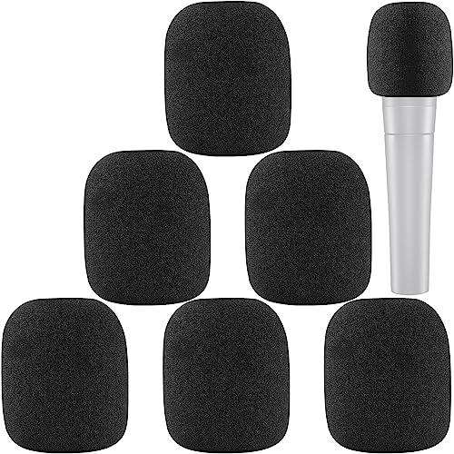 Windscreen for SM58, 6Pack Microphone Pop Filter Foam Cover for Shure SM58 SM48,Mic Cover Replacement for Noise Reduction By ChromLives,Black - color: Black