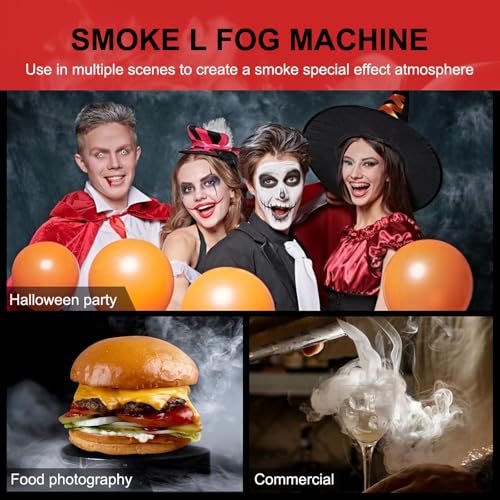 Portable Mini Fog Machine, 3 Adjustable Modes, Handheld Fog Machine with Remote Control Fogger for TikTok Live Streaming, Youtube Short Videos, Photography and Parties, Model Smoke L