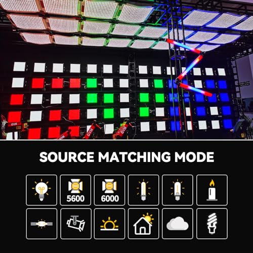 GVM 200W Flexible Led Panel Light Mat with Bluetooth Control, RGB Video Light with Softbox, 2000K-10000K Foldable Photography Light, 16 Kinds Lighting Scene, 1400pcs Led Beads, 23.62 * 23.62 inch - size: B200C