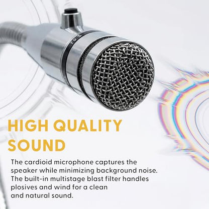 REBUILD SKILLS Push-to-Talk Microphone RBX-515SBG-18X Compatible with Shure 515SBG-18X for use in Restaurants Grocery Store Drive Thru - 20" Gooseneck, Mount Attached and 6½’ Cord