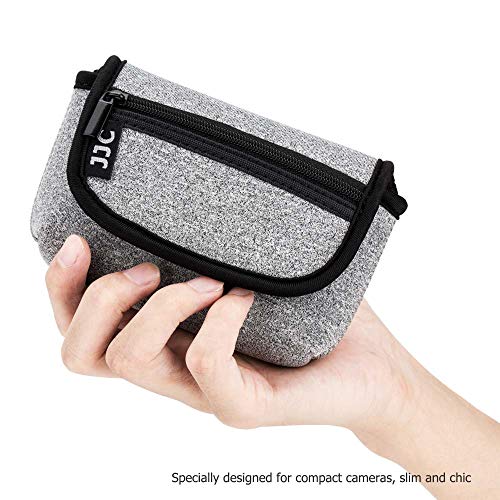 KIWIFOTOS Camera Case for SONY RX100 VI Ricoh GR IV III | without Strap,soft neoprene, anti scratches, for Canon SX740 KODAK FZ45 FZ55 H35N Camera Pouch pockets for battery, - color: Neoprene Camera Case Gray