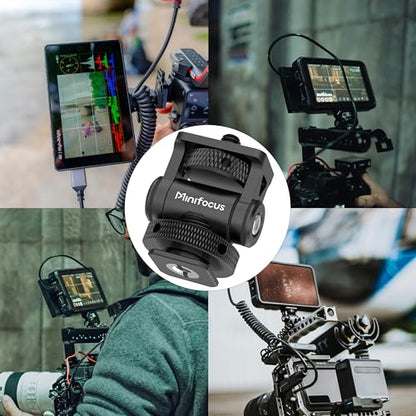 MINIFOCUS Camera Monitor Mount Swivel 360° and Tilt 180° Holder for 5" and 7" Field Monitor with Cold Shoe Mount and 3/8" & 1/4" Screw Hole - color: S1111