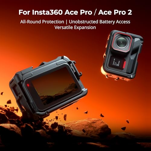 SmallRig Utility Frame Cage for Insta360 Ace Pro 2 / Ace Pro, Supports Horizontal and Vertical Shooting, Action Camera Mounting Frame with Mounting Claw and Cold Shoe for Video Light Microphone - 5000 - style: for Insta360 Ace Pro