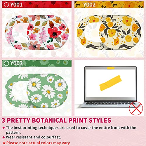 Laptop Camera Cover Slide Cute, Ultra Thin Webcam Cover for iPhone iPad MacBook Pro Computer iMac Cell Phone PC Accessories, Camera Blocker Slider, Great for Privacy - Flowers (3*Flowes) - color: Flowes
