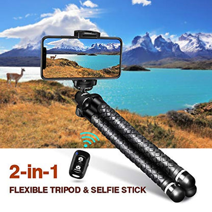 UBeesize 20'' Magnetic Selfie Stick Tripod for iPhone, MagSafe Tripod with 2-in-1 Phone Clamp & 1/4'' Screw Mount, Phone Tripod Stand with Remote - size: 20in